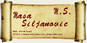 Maša Siljanović vizit kartica